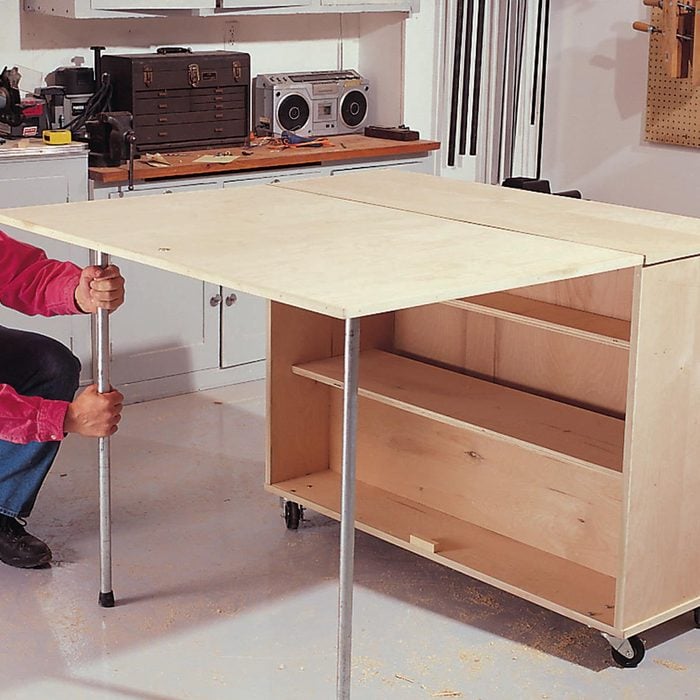 Fold-Out Storage Table