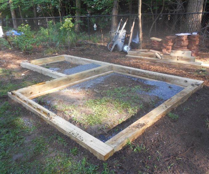 foundation for garden shed