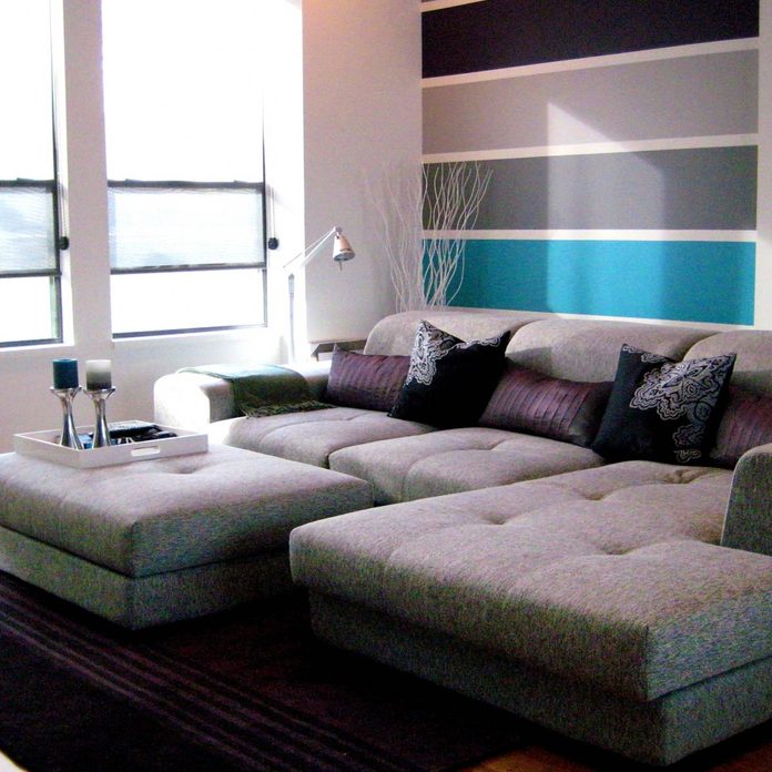 horizontalstripes paint living room