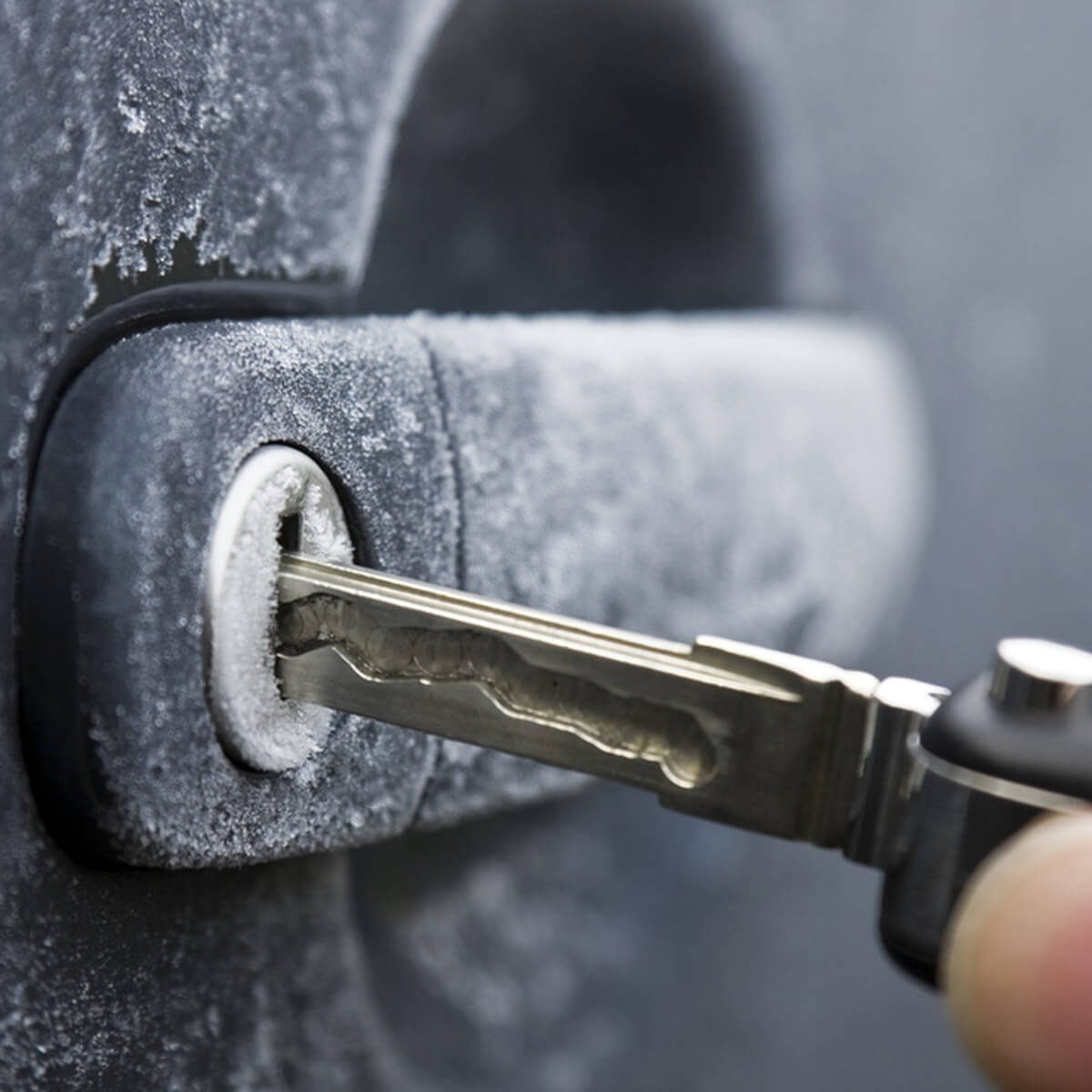 Unlock cold door frozen locks