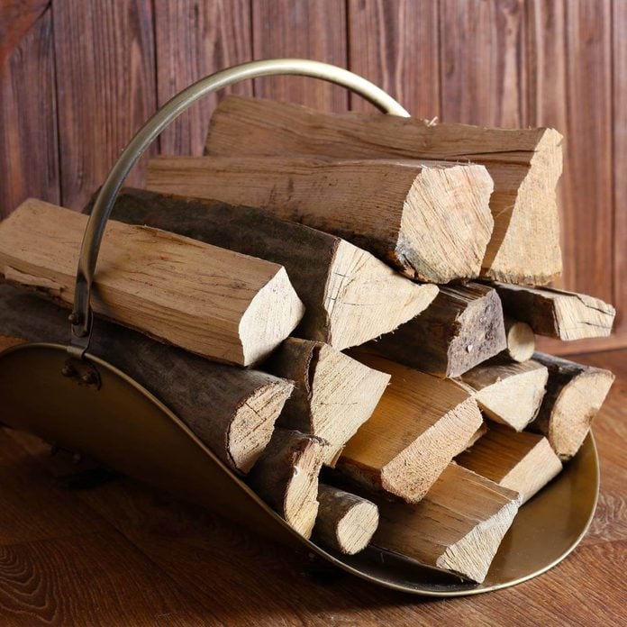 firewood in a basket