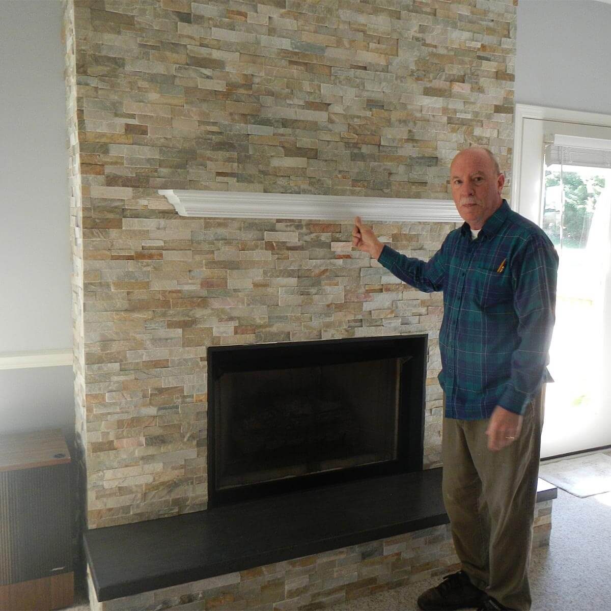 reader finished fireplace