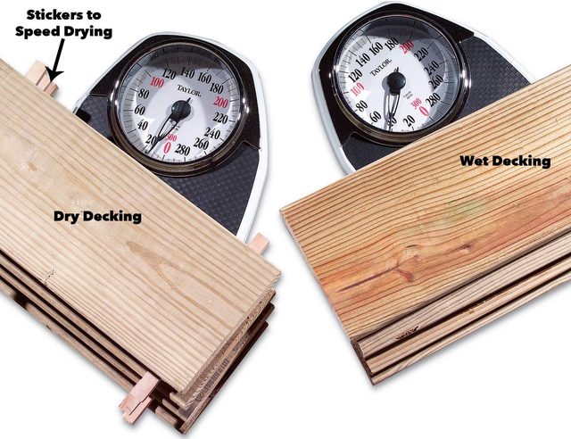 dry wood vs wet wood