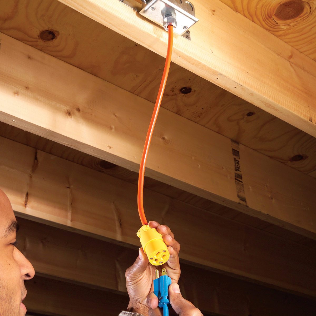 Overhead electrical outlets | The Family Handyman overhead garage door wiring diagram 