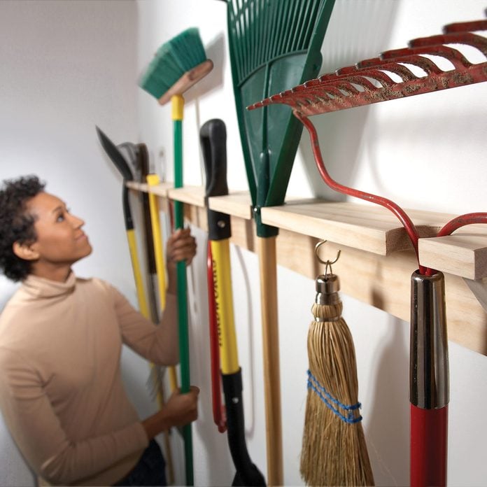 Tips For Tidy Outdoor Storage The, Garden Tool Holders For Garage