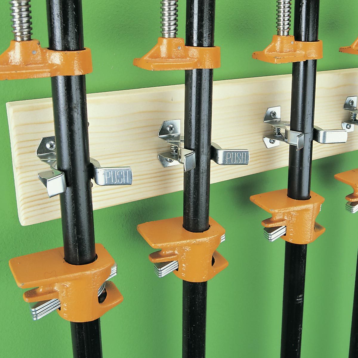 spring grippers to store pipe clamps