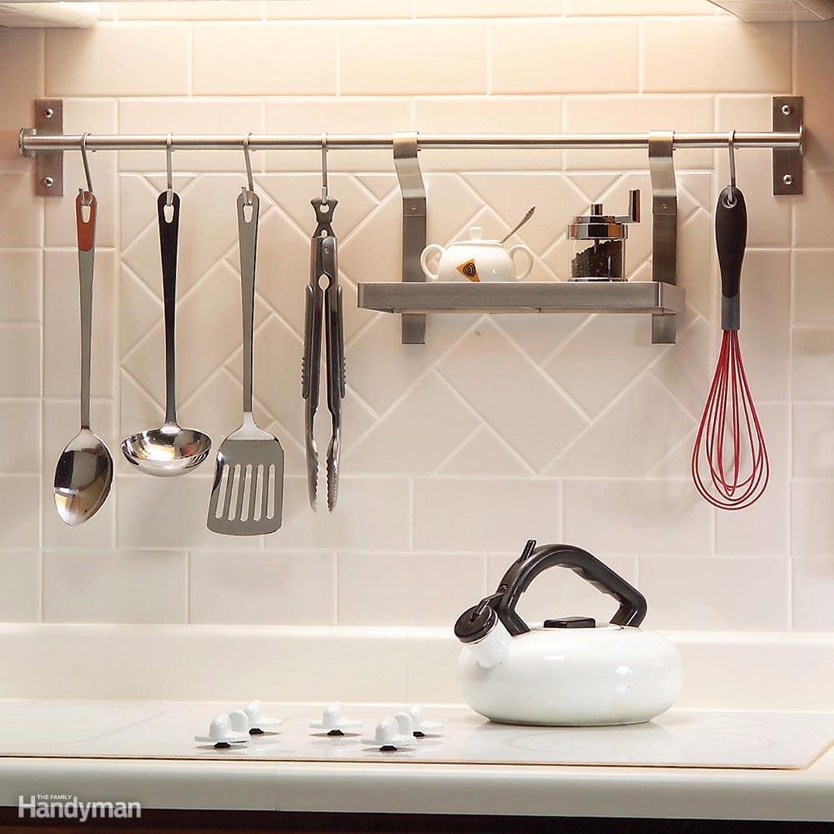 Wall Mounted Kitchen Utensils Rack Design Ideas