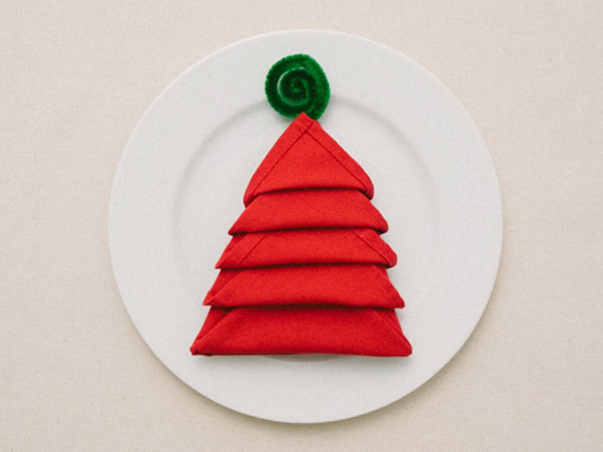Christmas Tree Napkin Folding