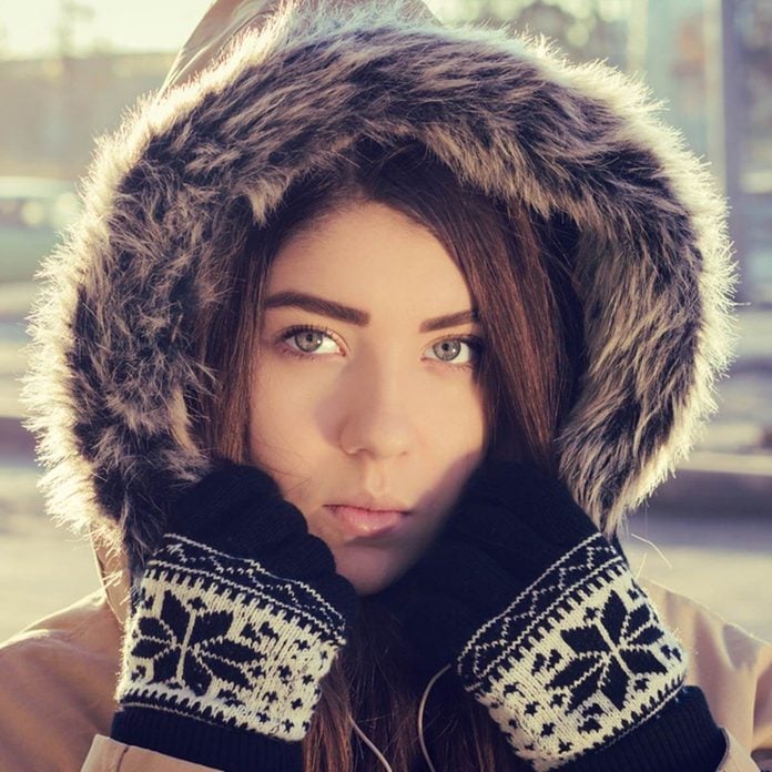 shutterstock_346216421 women in winter coat furry hood