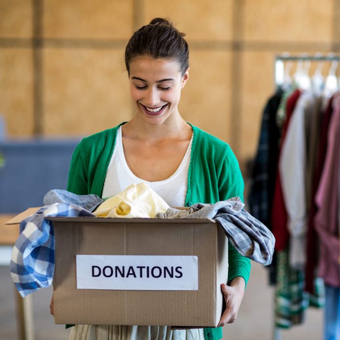 shutterstock_400679098 clothes donations closet space