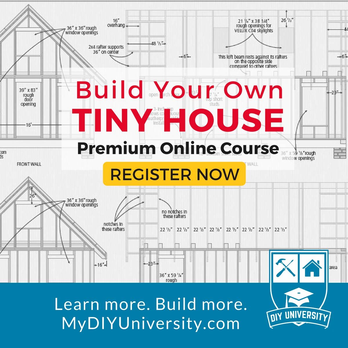 DIY University Tiny House course ad