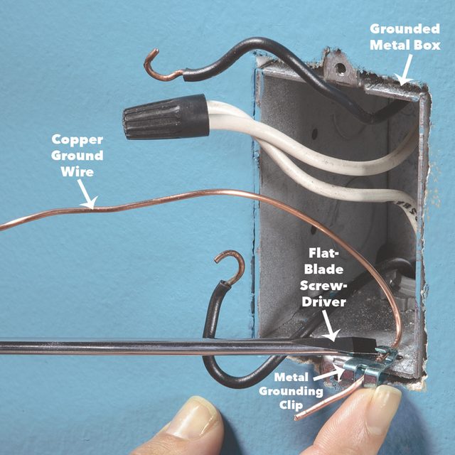install grounding clip and dimmer