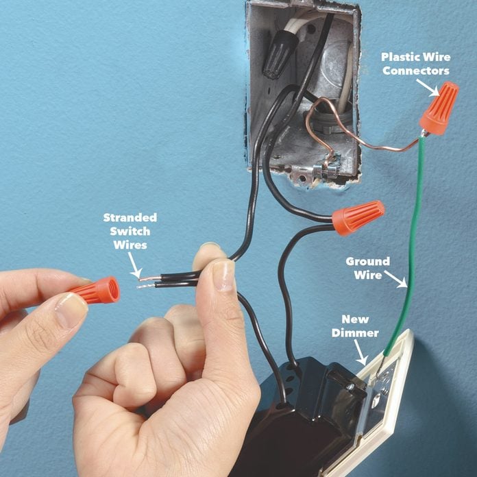 connect wires light switch