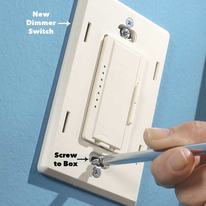 attach dimmer cover plate