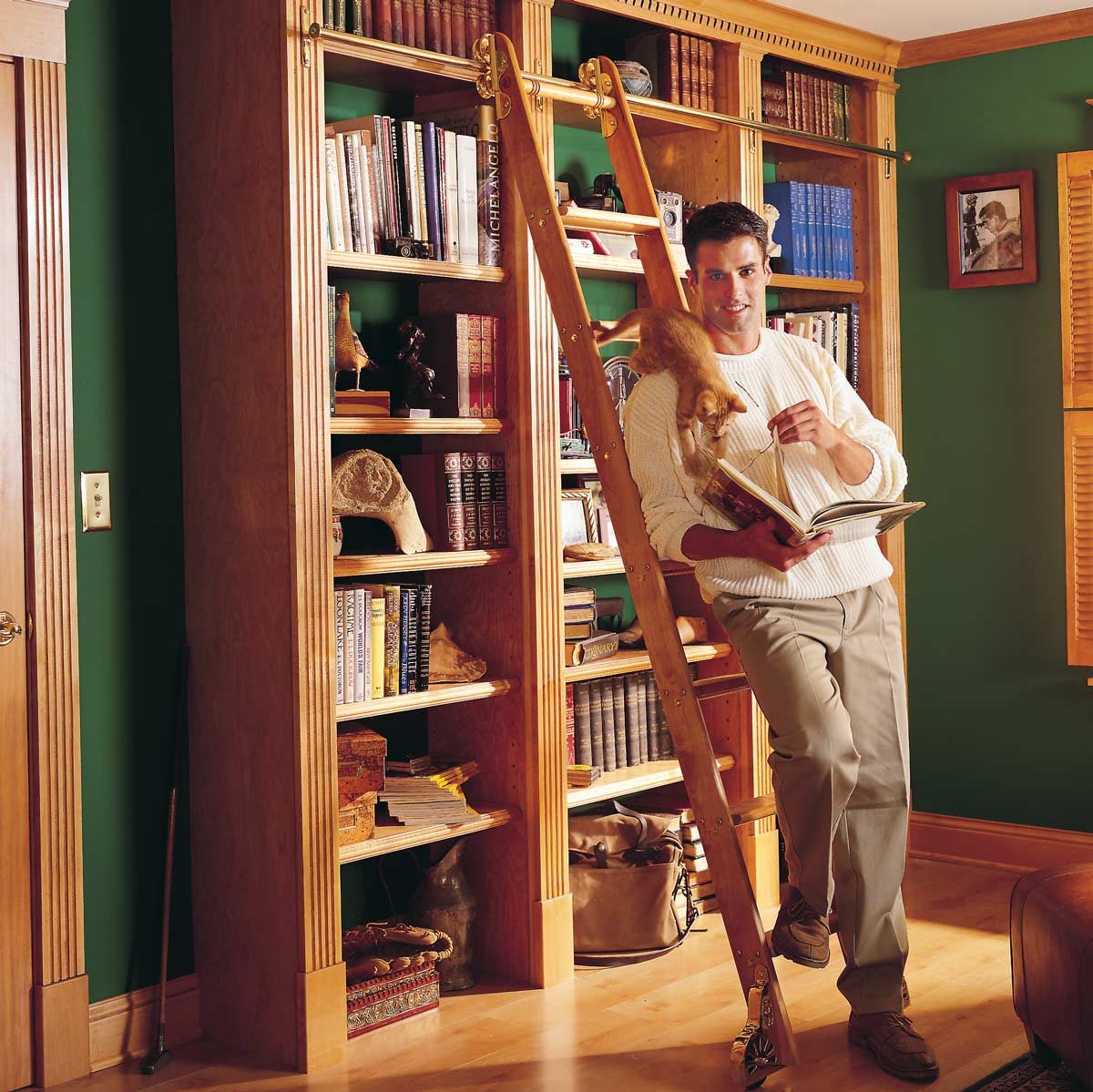 simple wooden bookshelf