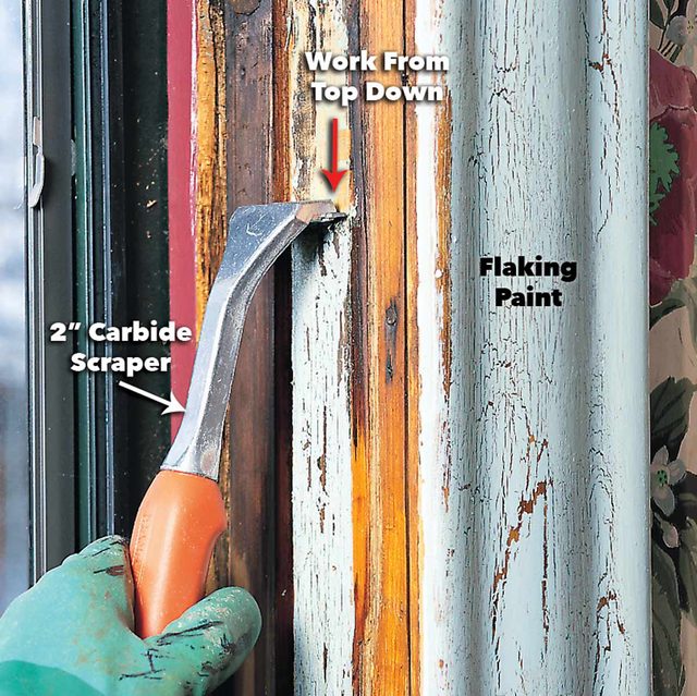scrape lead paint