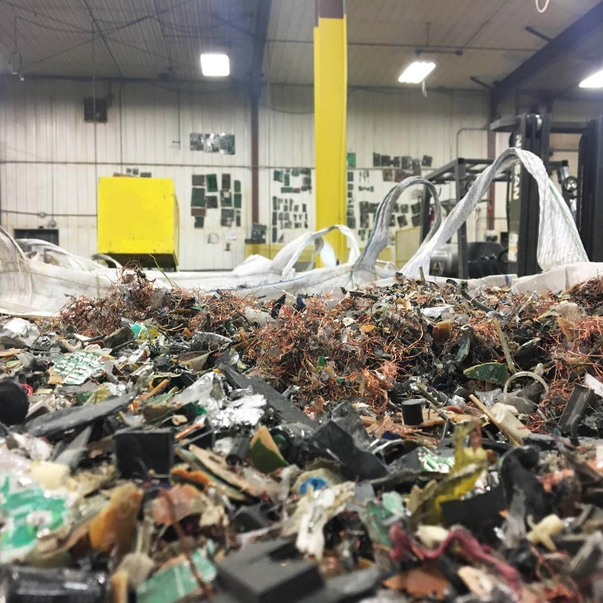 shredded scrap e waste
