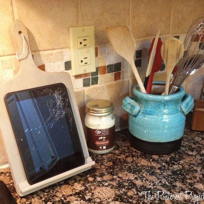 cutting-board tablet stand