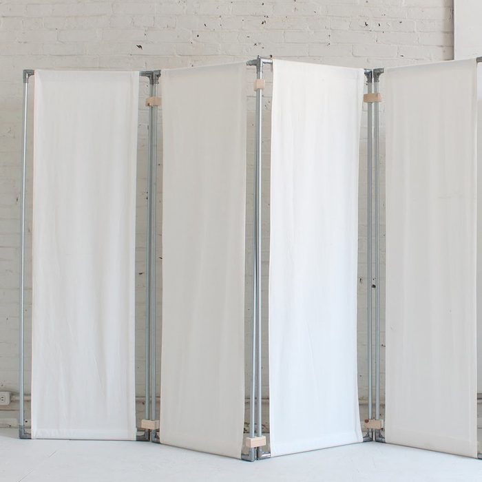Fabric and Electrical Conduit Room Divider