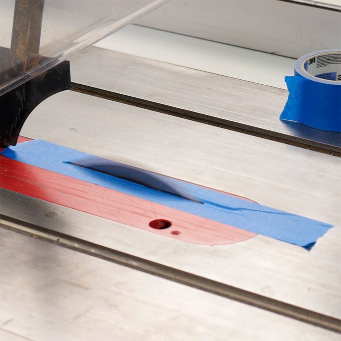 cutting through tape on table saw for narrow strips