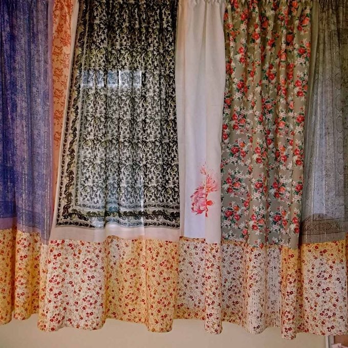 scarf-curtains diy curtain ideas