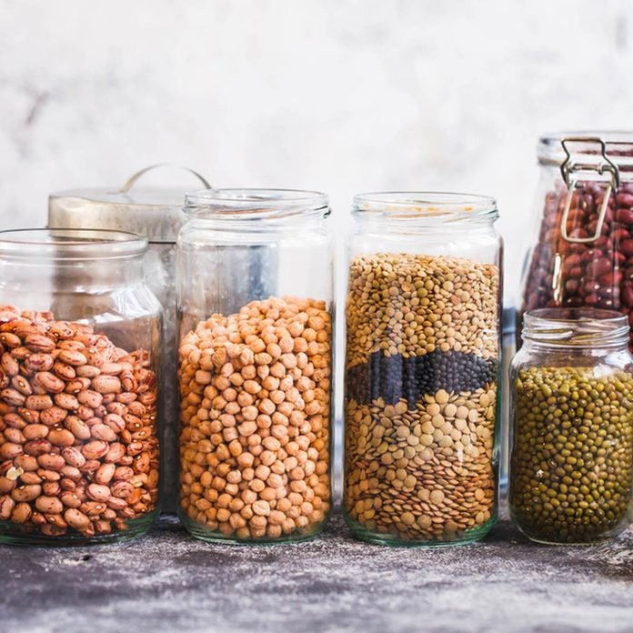 reusable jars grains beans
