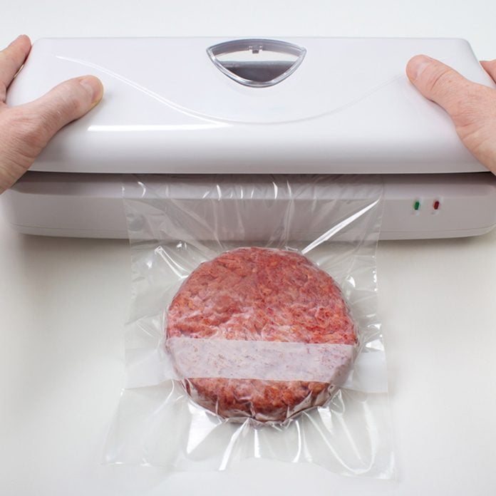 vacuum sealing hamburger freezing 