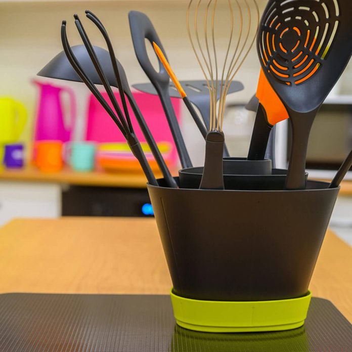 Plastic kitchen cooking utensils