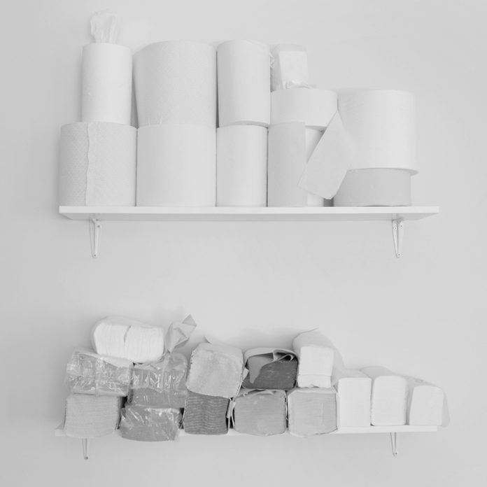 toilet paper towels shelf