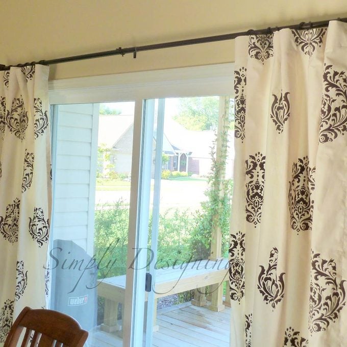 stencil-curtains diy curtain ideas
