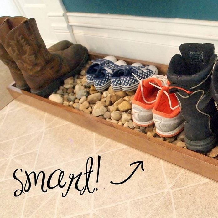 wood boot tray