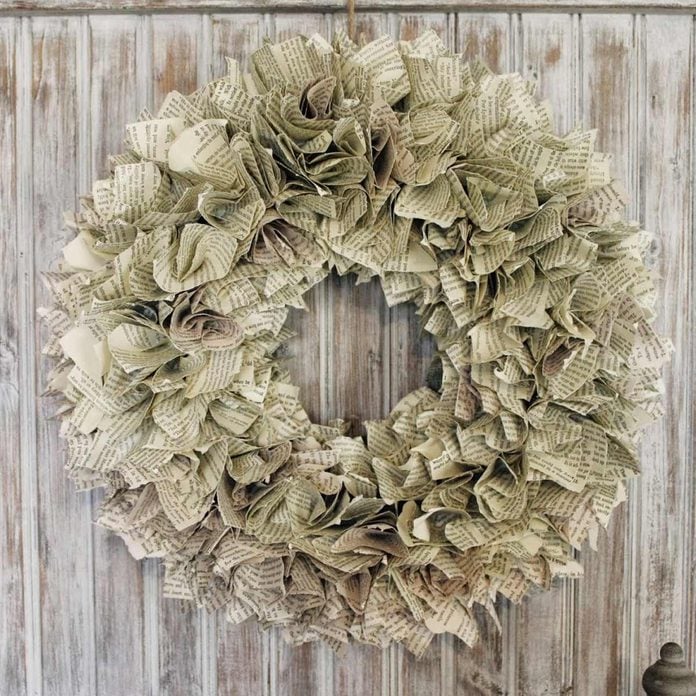 book pages wreath