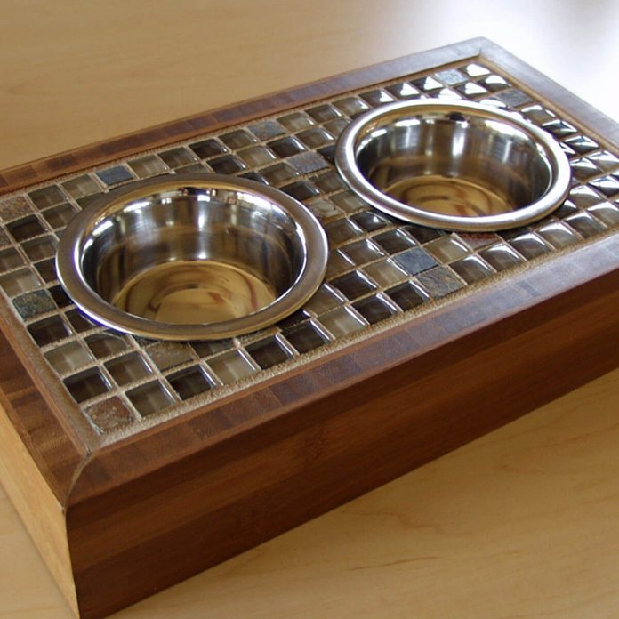 Mosaic Bowl Holder pet food bowl