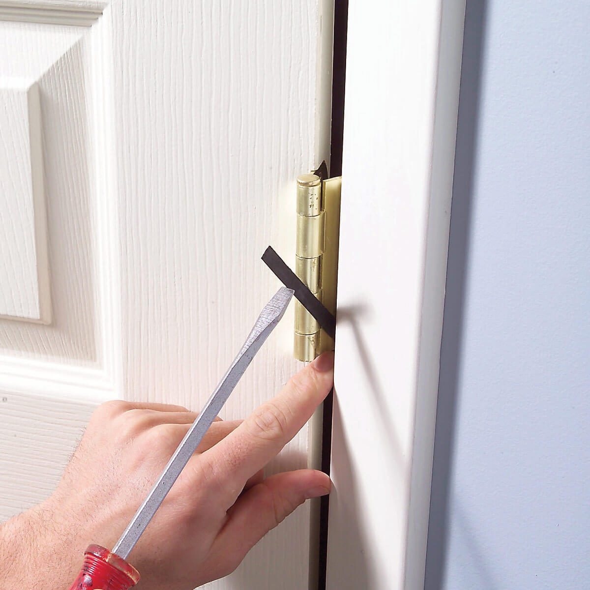 How To Shim Gapping Doors Diy Family Handyman