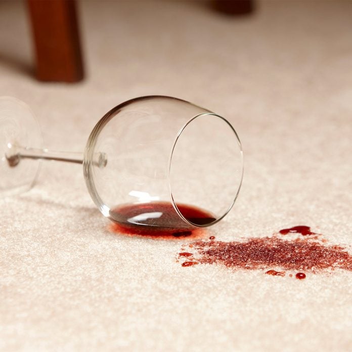 spilled wine on carpet, wine spill
