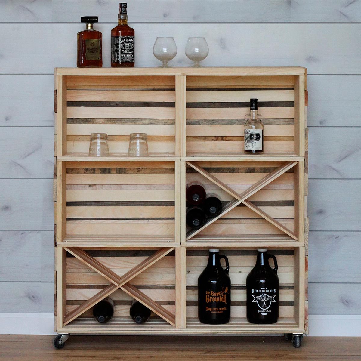 How to Build a Bar Cart with Crates