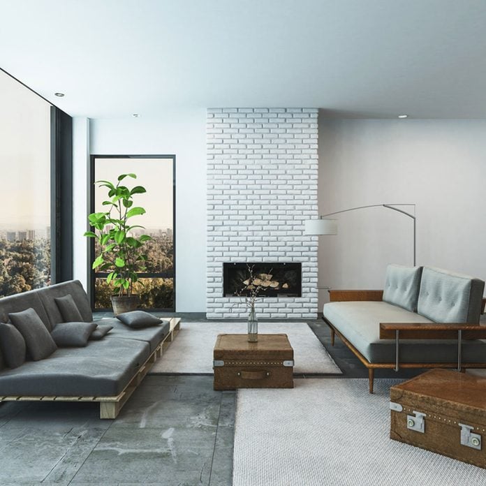 Low-Profile and Floor-Hugging Furniture contemporary living room fireplace