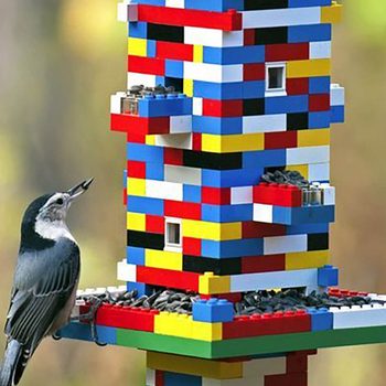 lego bird feeder DIY bird feeder