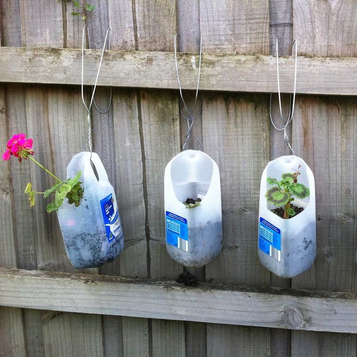 plastic milk jug flower planters