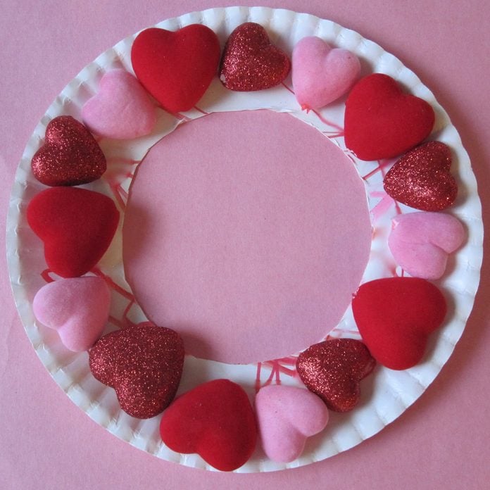 puffy heart valentine wreath