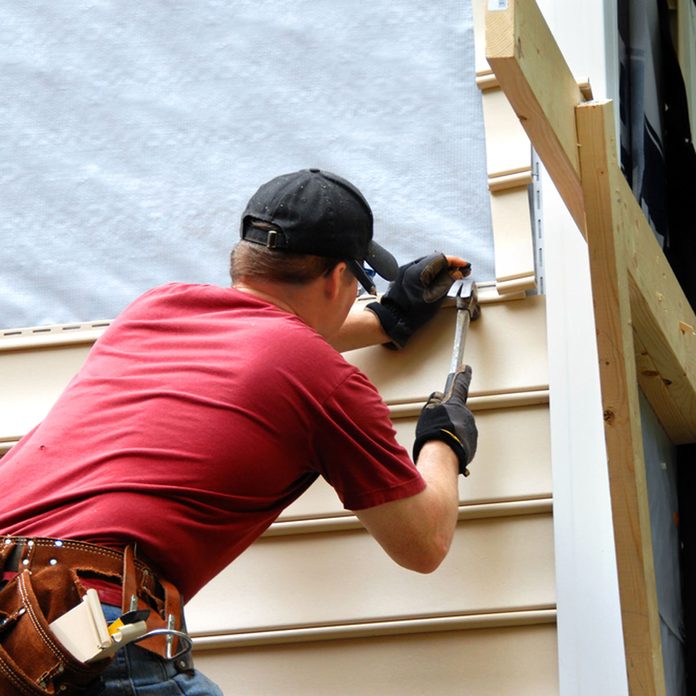 putting up siding