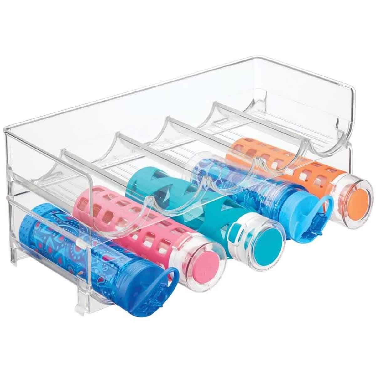 Use a Wine Rack for Water Bottles