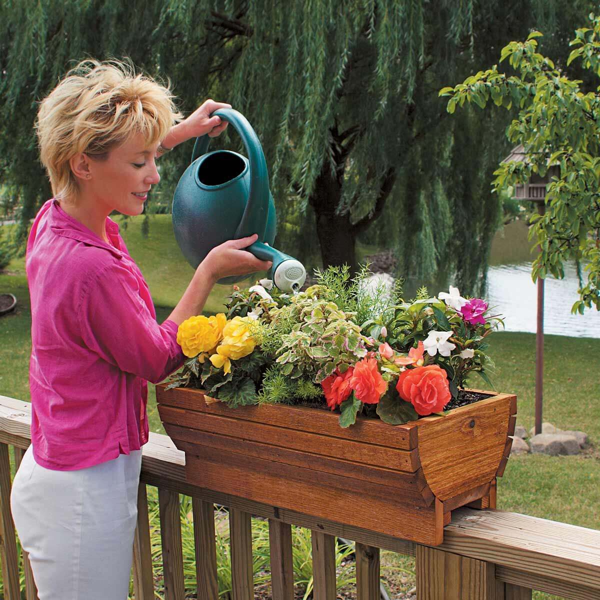 sturdy deck planter flower box