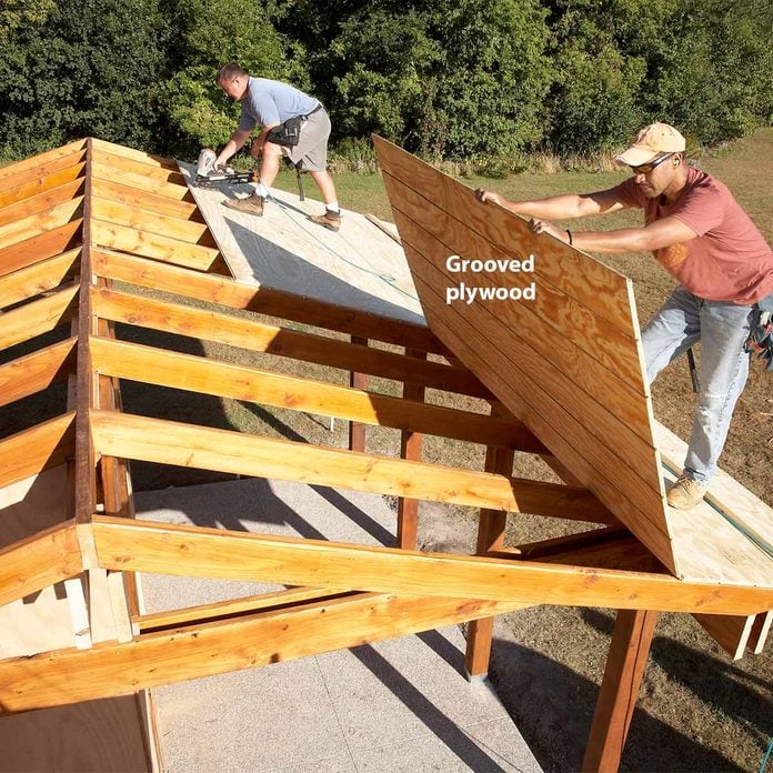 sheathe roof of shed plus shelter