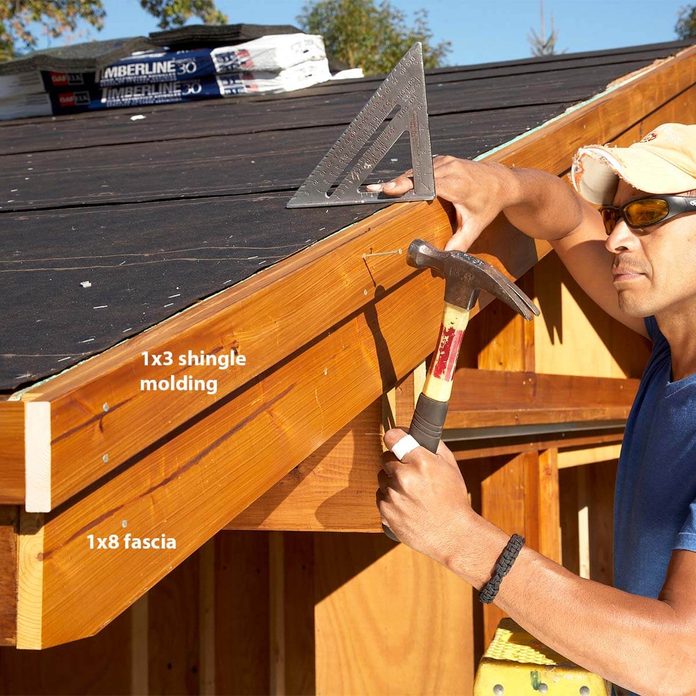 trim the shed roof