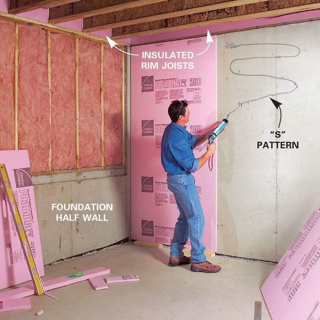 Insulating basement walls and framing