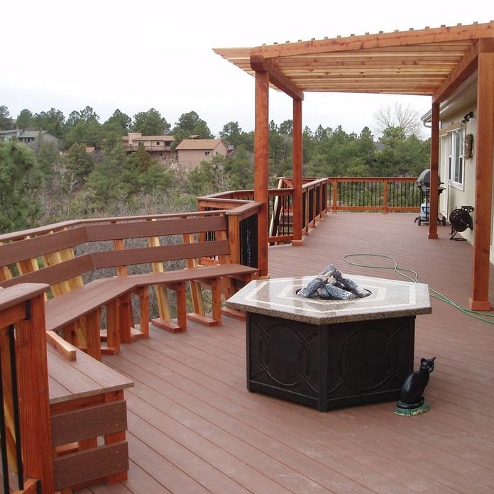 Deck with a Fire Table Pit