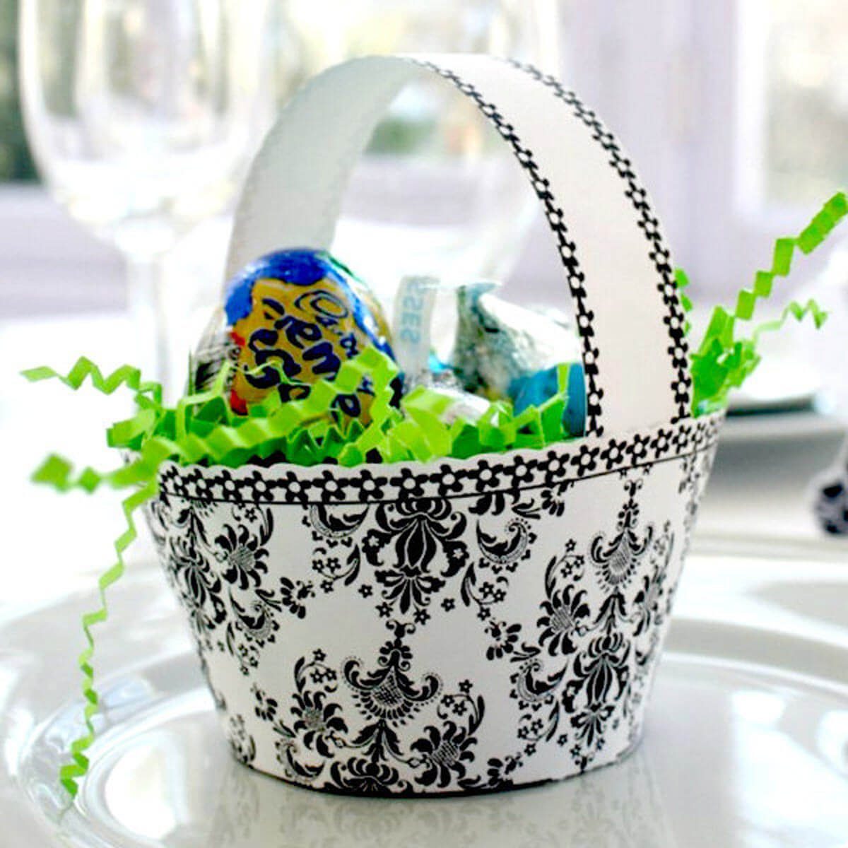 Woven Ribbon Easter Basket DIY Tutorial - Lia Griffith