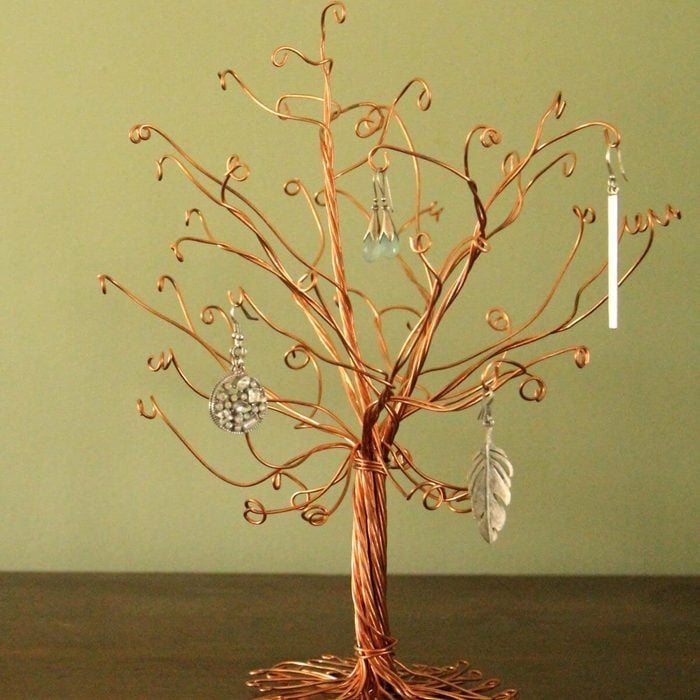 jewelry organizer copper wire tree