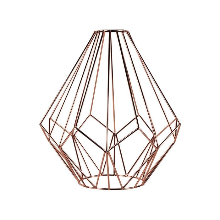 geometric copper light pendant